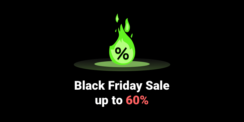 Black Friday Sale: save up to 60%!