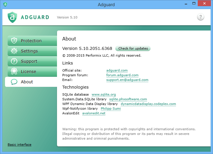AdGuard for Windows update. Version 5.10.2051