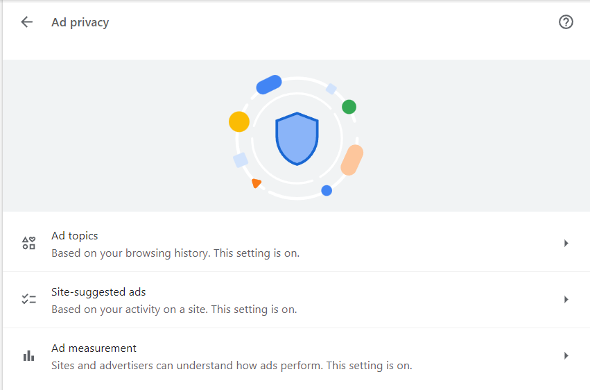 在 Chrome Canary 的新广告隐私界面中可以关闭主题
