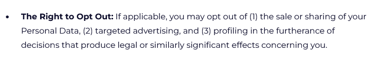 TeleSign privacy policy allows some users to opt out of profiling