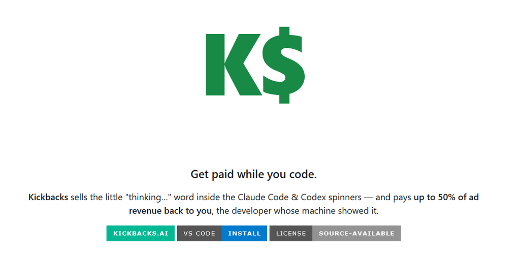 Kickbacks GitHub page