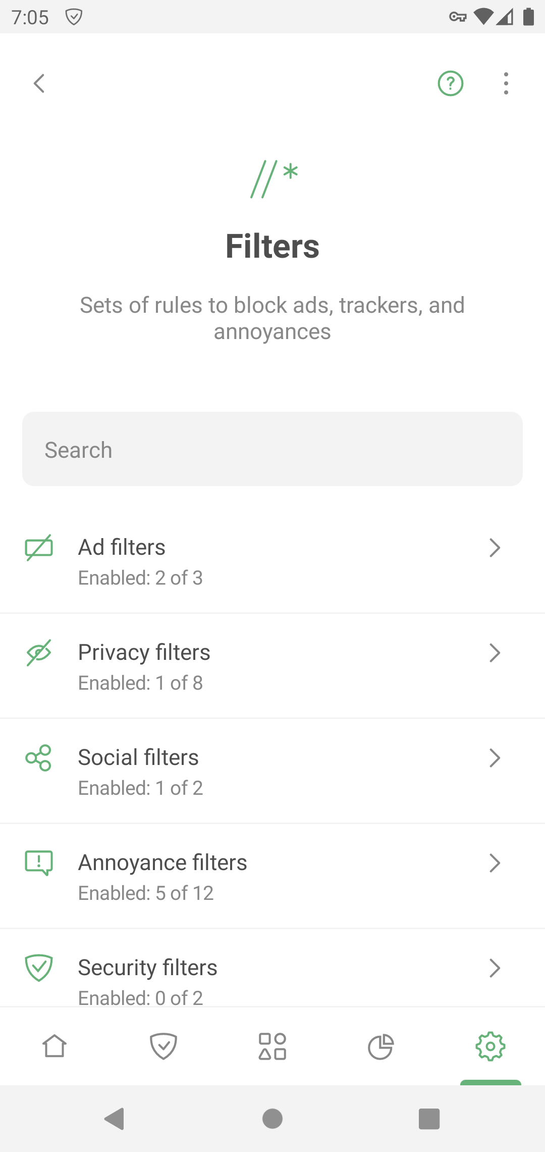 adguard mobile filters