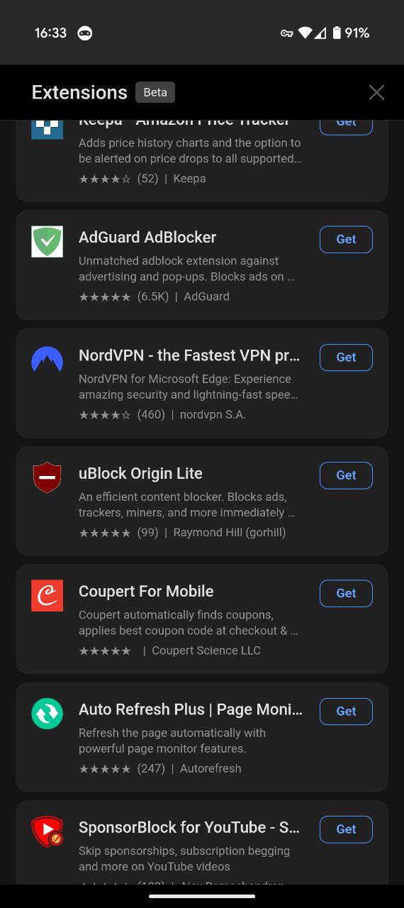 Add AdGuard extension *mobile