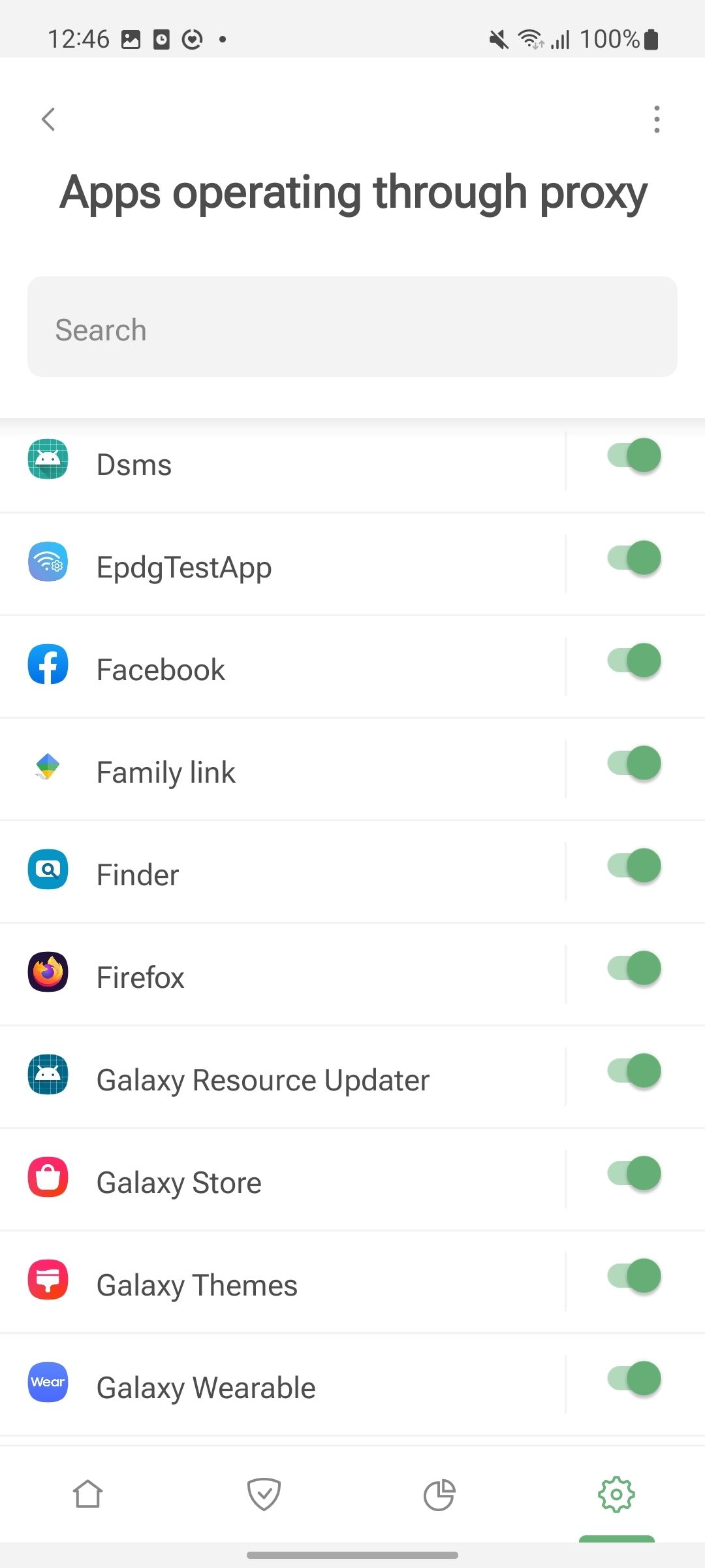 Apps operating through proxy *mobile_border