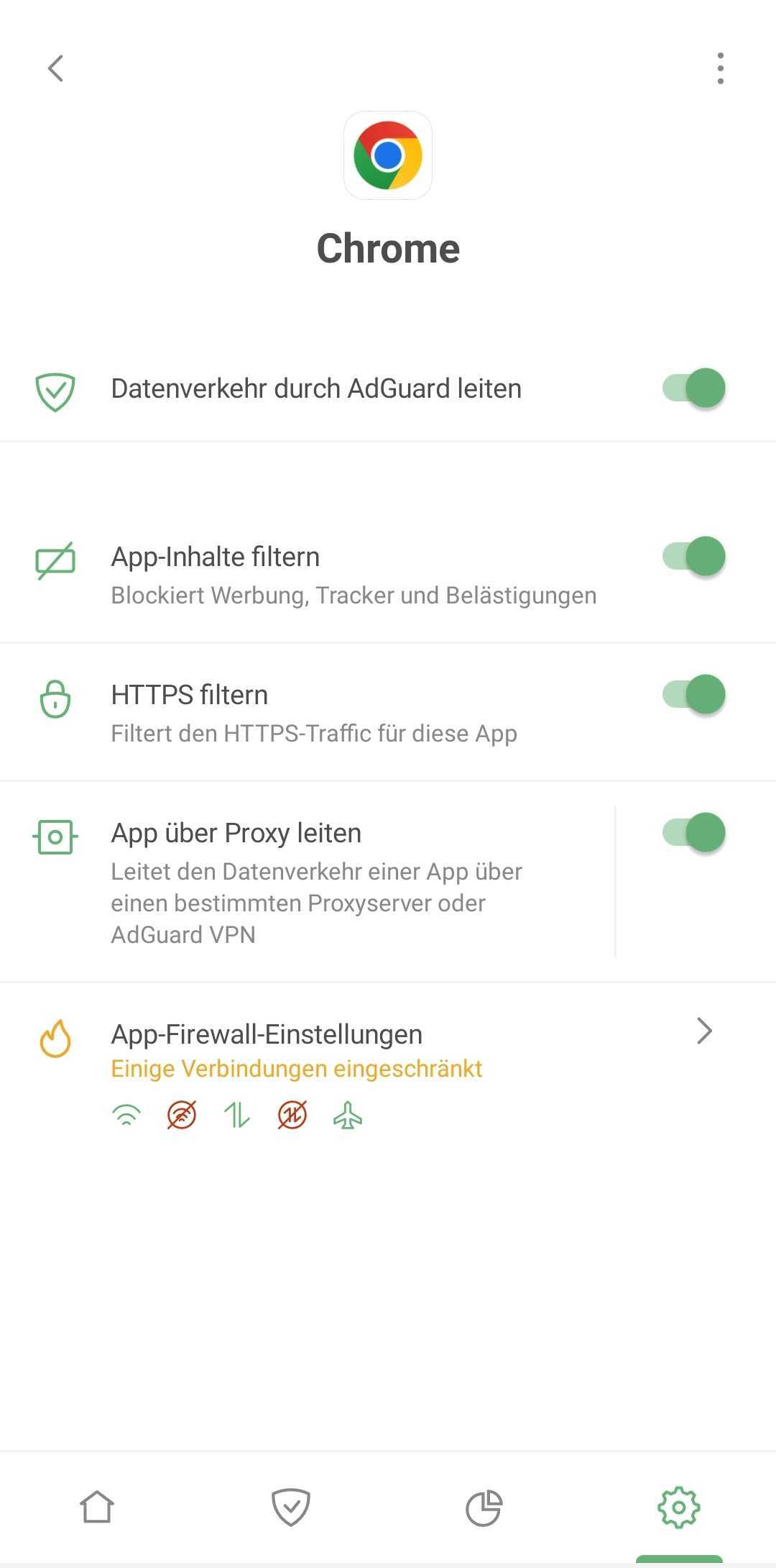 App-Verwaltung: Chrome *mobile_border