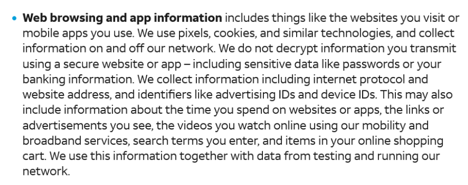 AT&T privacy policy