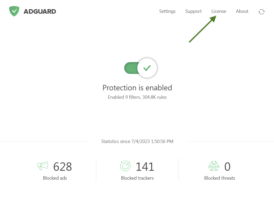 how to turn on adguard