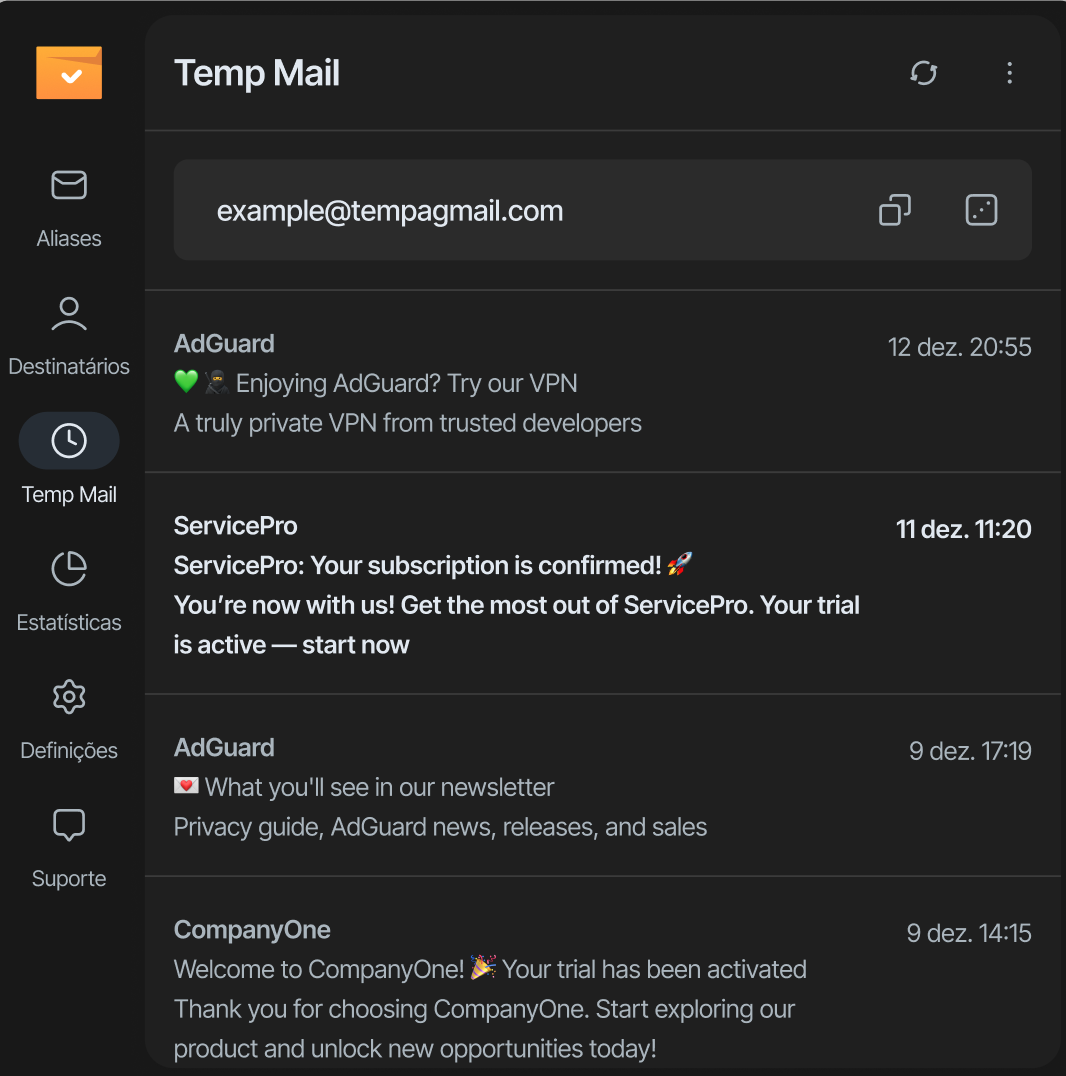 Temp Mail *mobile