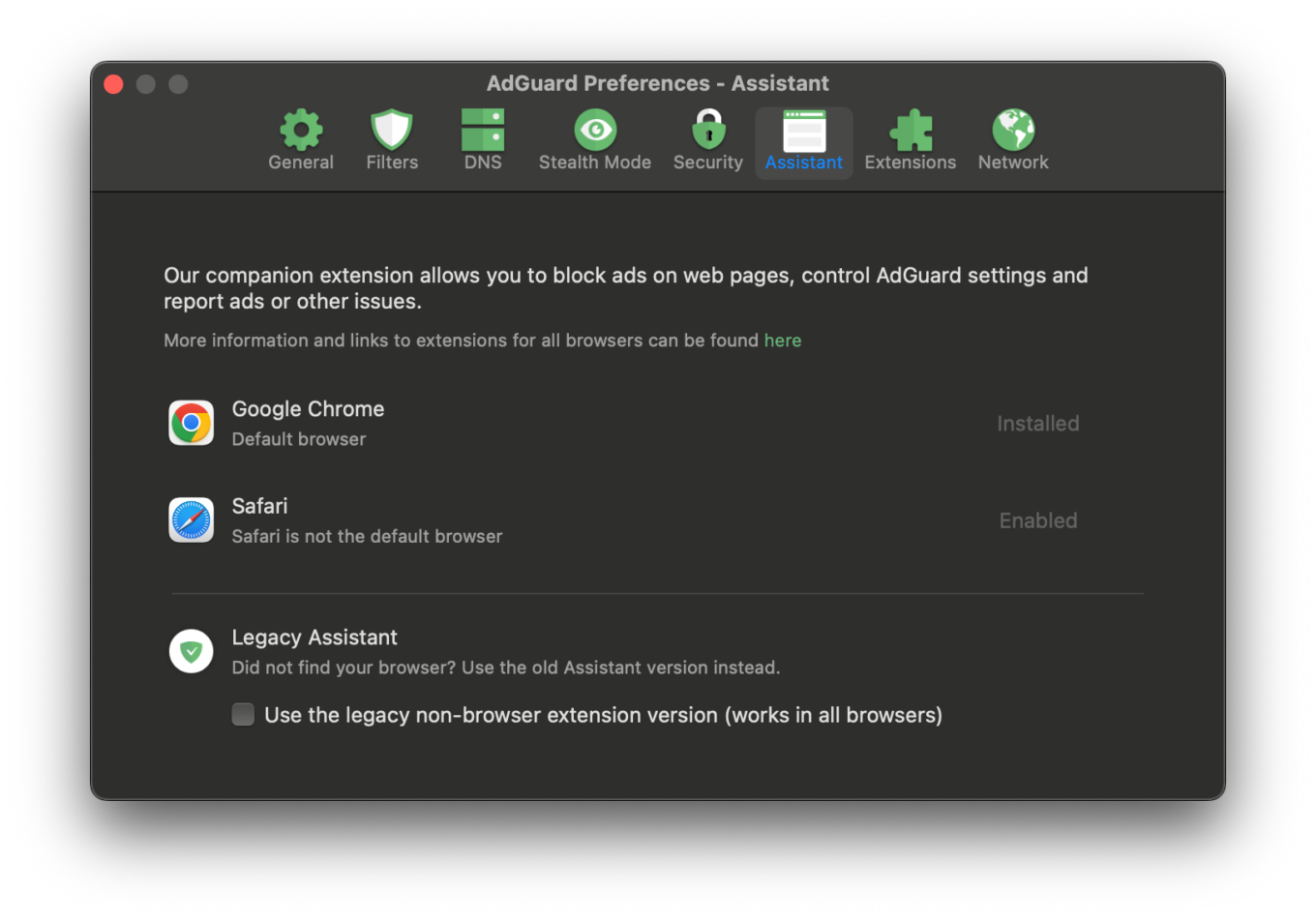 adguard browser assistant