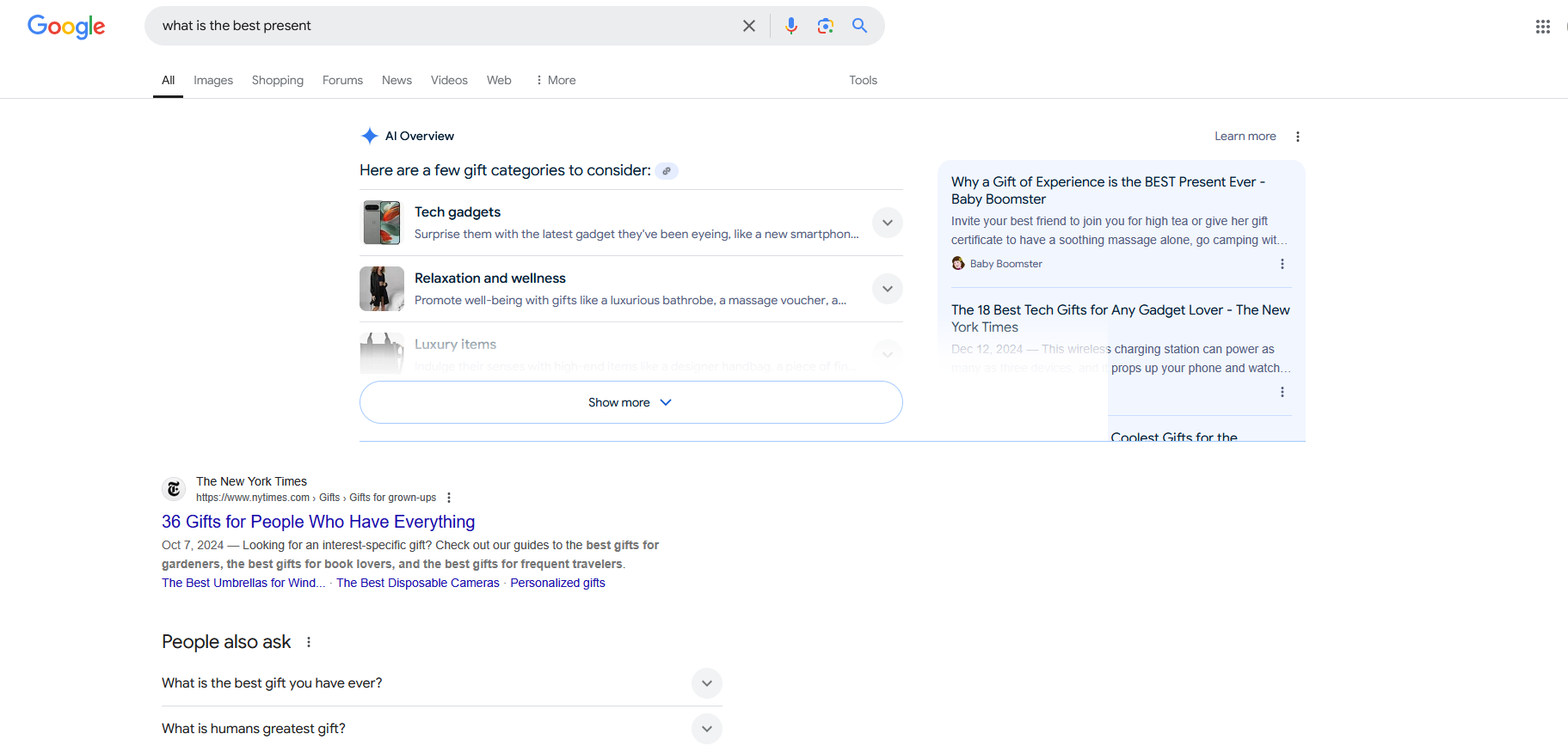 AI Overview activé