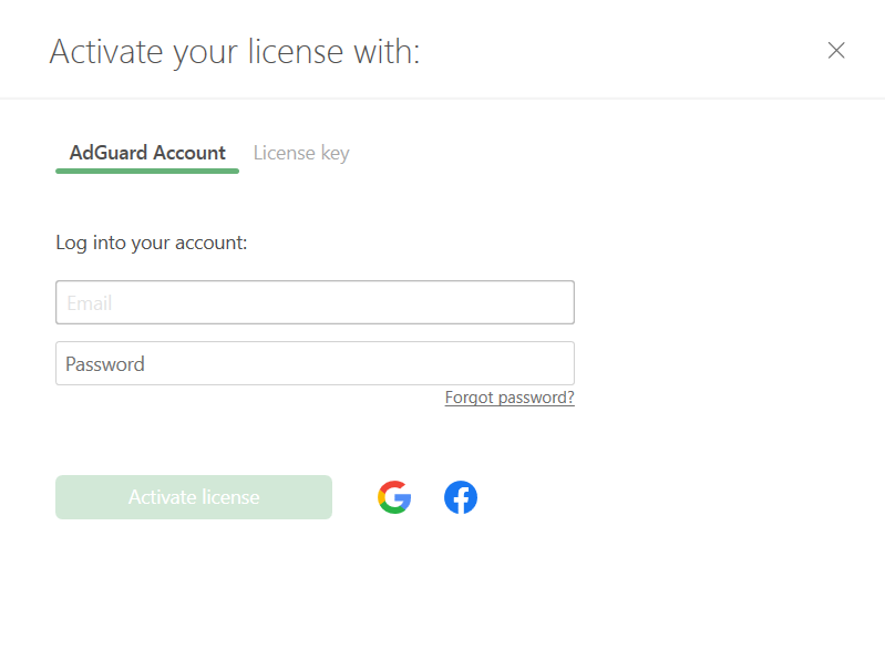 Activating a license *border