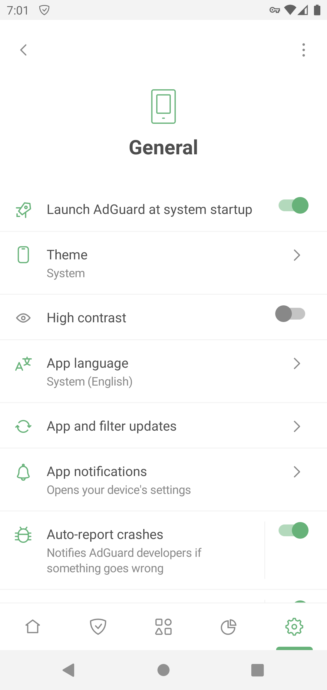 what is the best settings for adguard