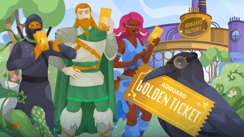 Halloween at AdGuard: Save up to 80% and win your Golden Ticket