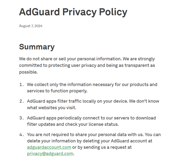 AdGuard&rsquo;s Privacy Policy