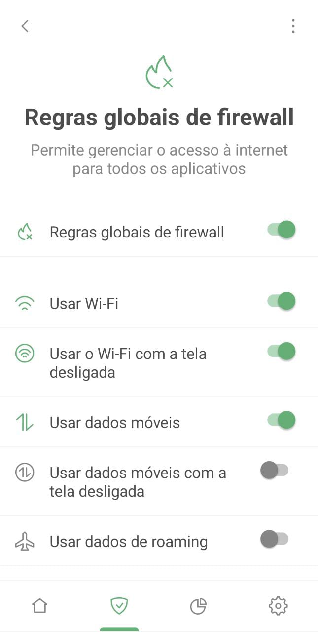 Regras globais de firewall *mobile_border