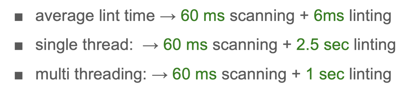 Local lintning times for AdGuard Filters repository after introducing cache