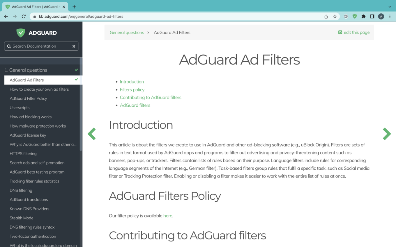 adguard knowledge base