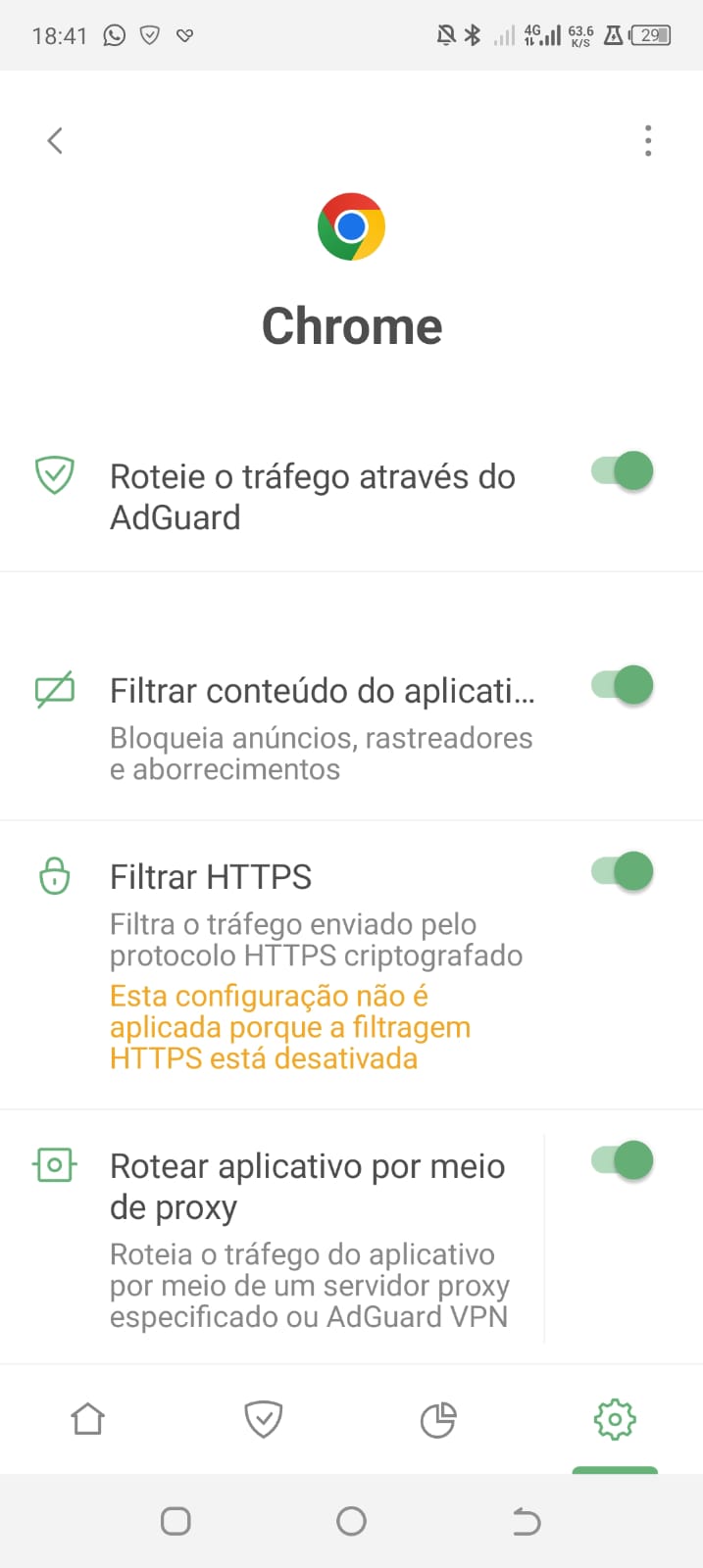Gerenciamento de aplicativos: Chrome *mobile_border