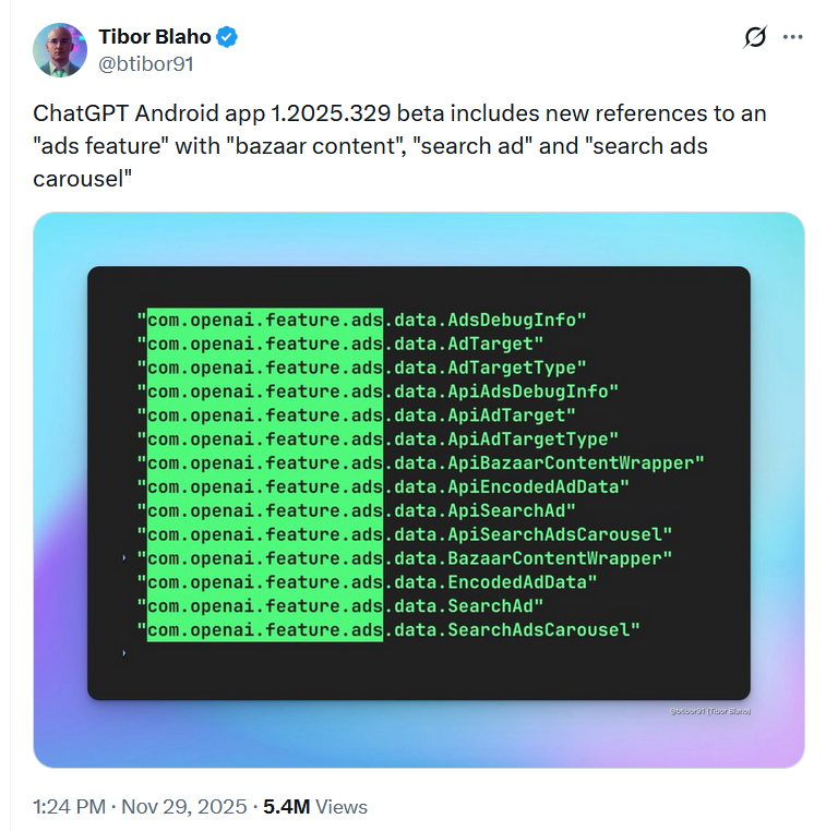 References found in a beta version of the ChatGPT Android app