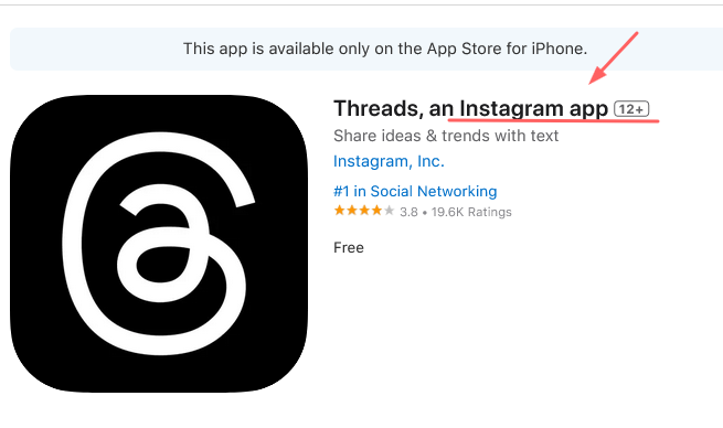 Threads in App Store