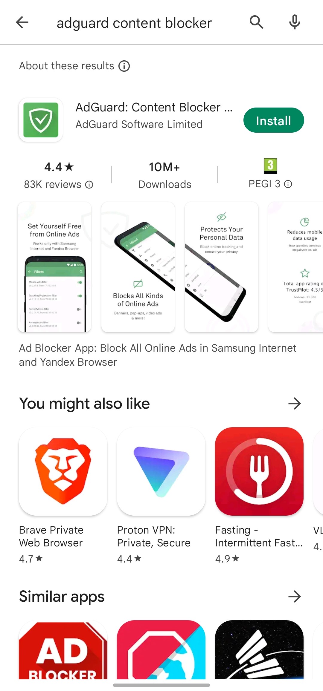 adguard content blocker does not work