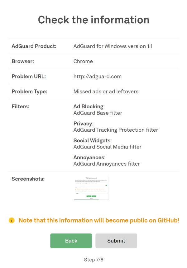 adguard report false positive