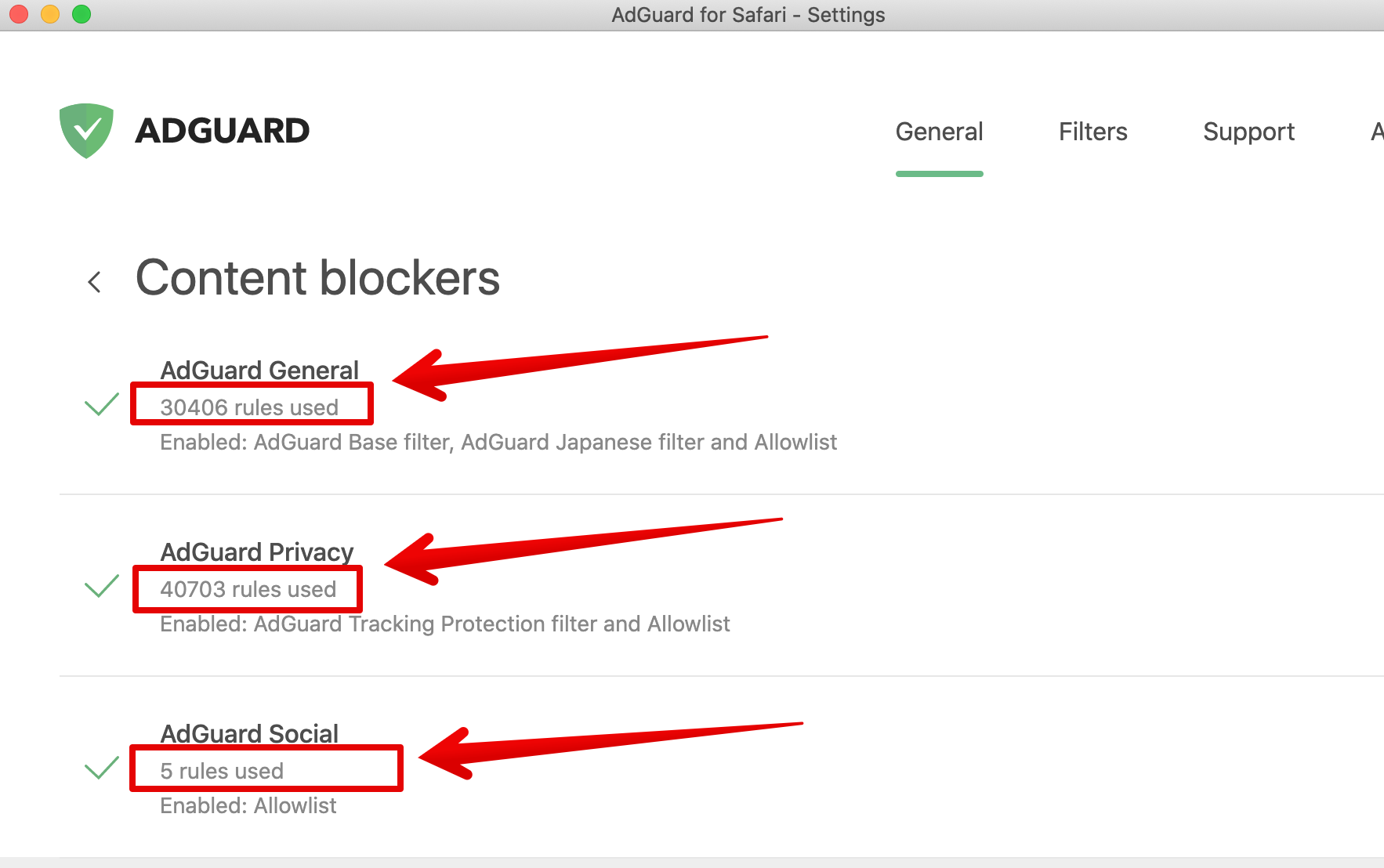 adguard safari content blocker is disabled