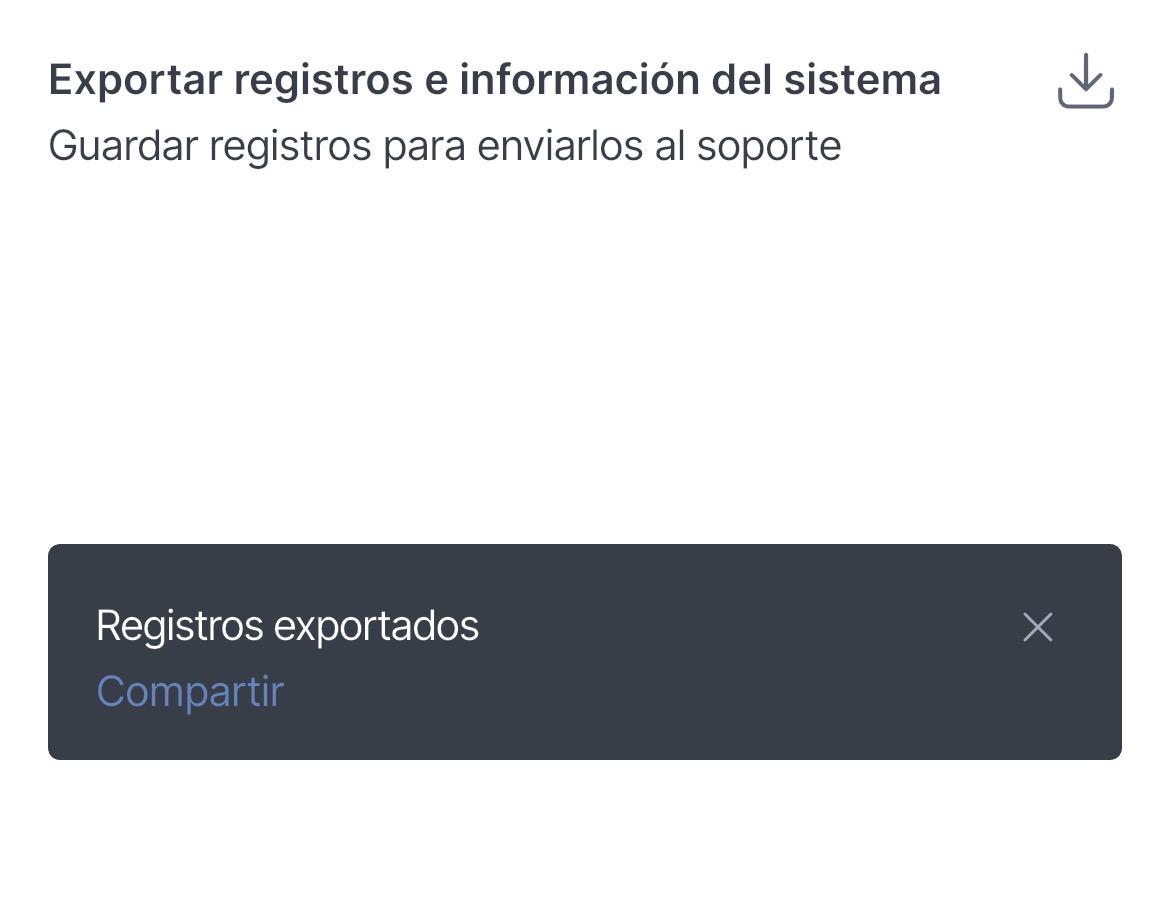 Logs exported *mobile