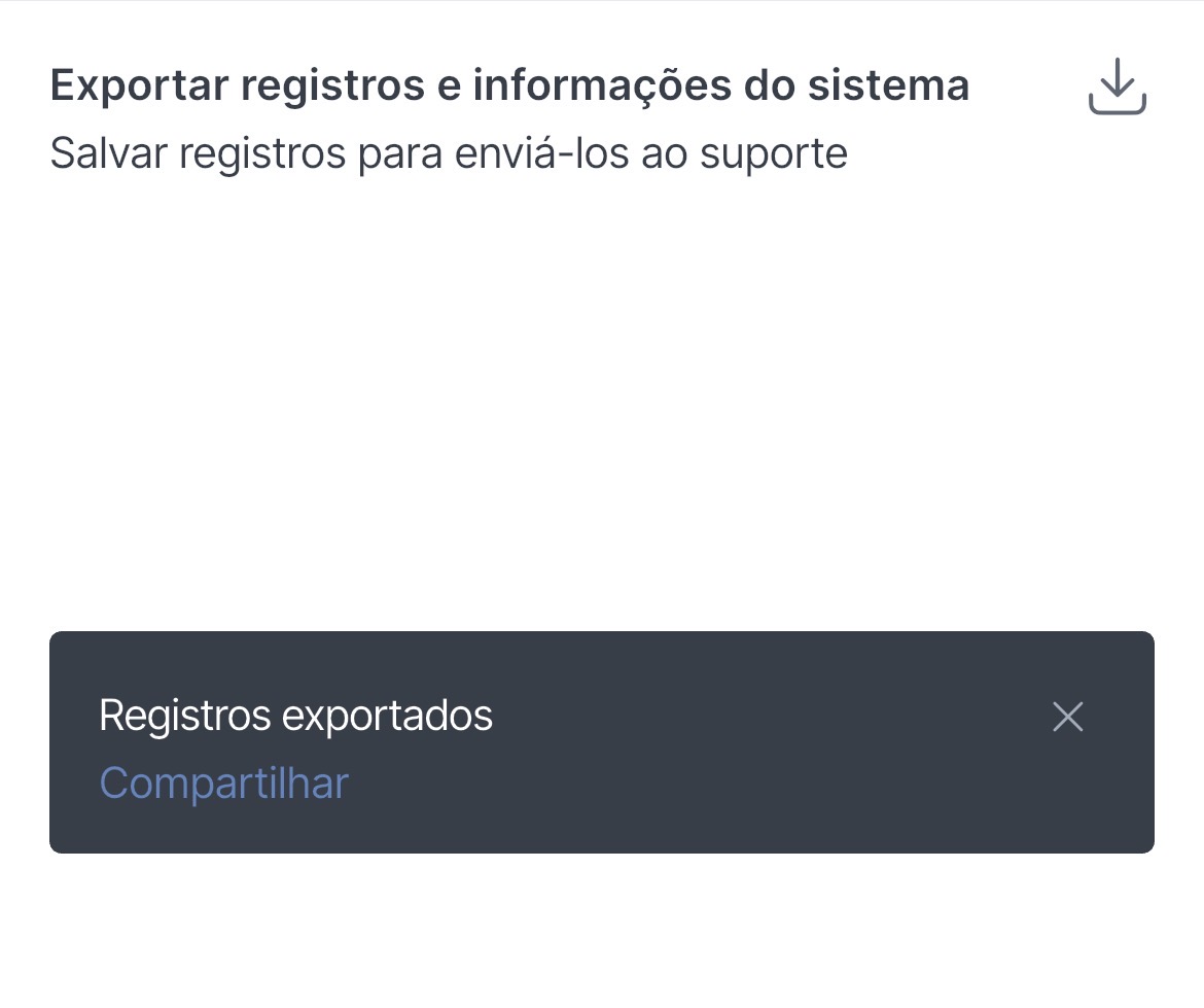 Logs exportados