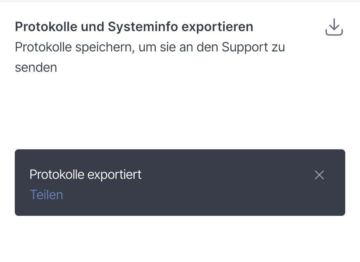 Protokolle exportiert *mobile