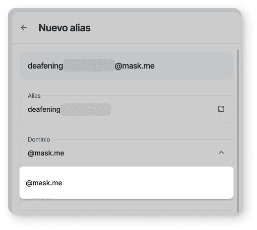 Un dominio de alias