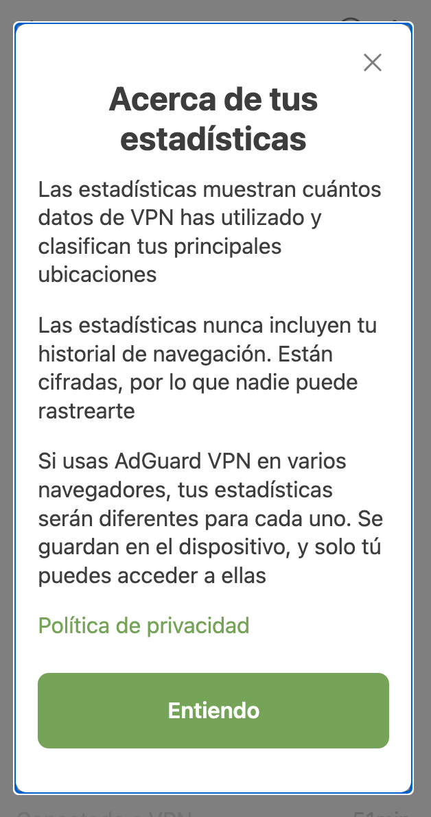 Menú emergente *mobile border