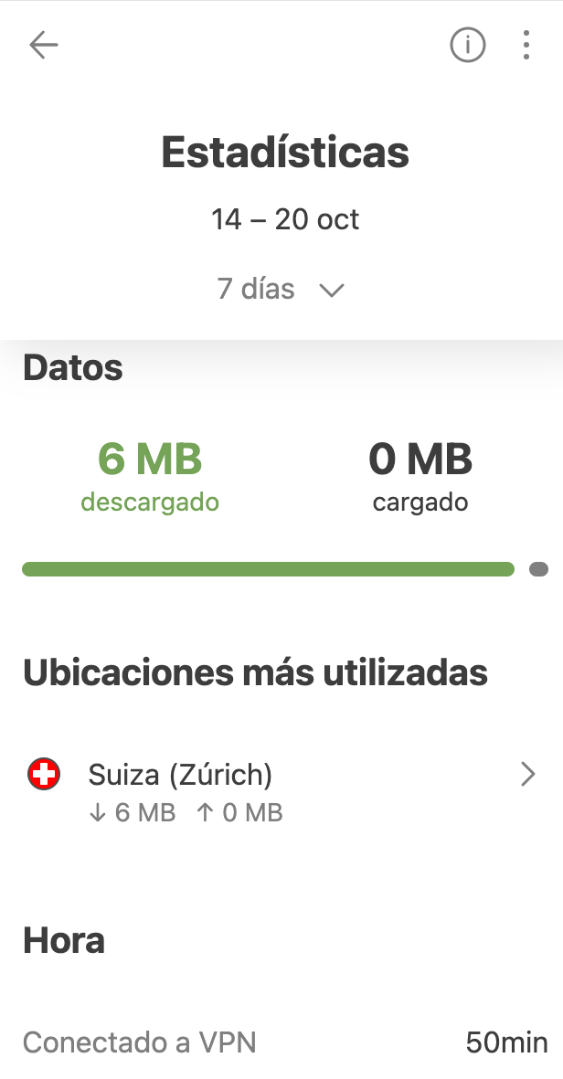 Pestaña Estadísticas *mobile border