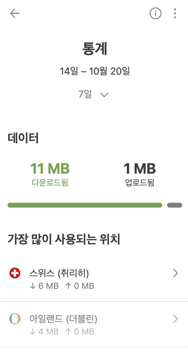 통계 화면 *border