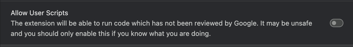 Allow User Scripts