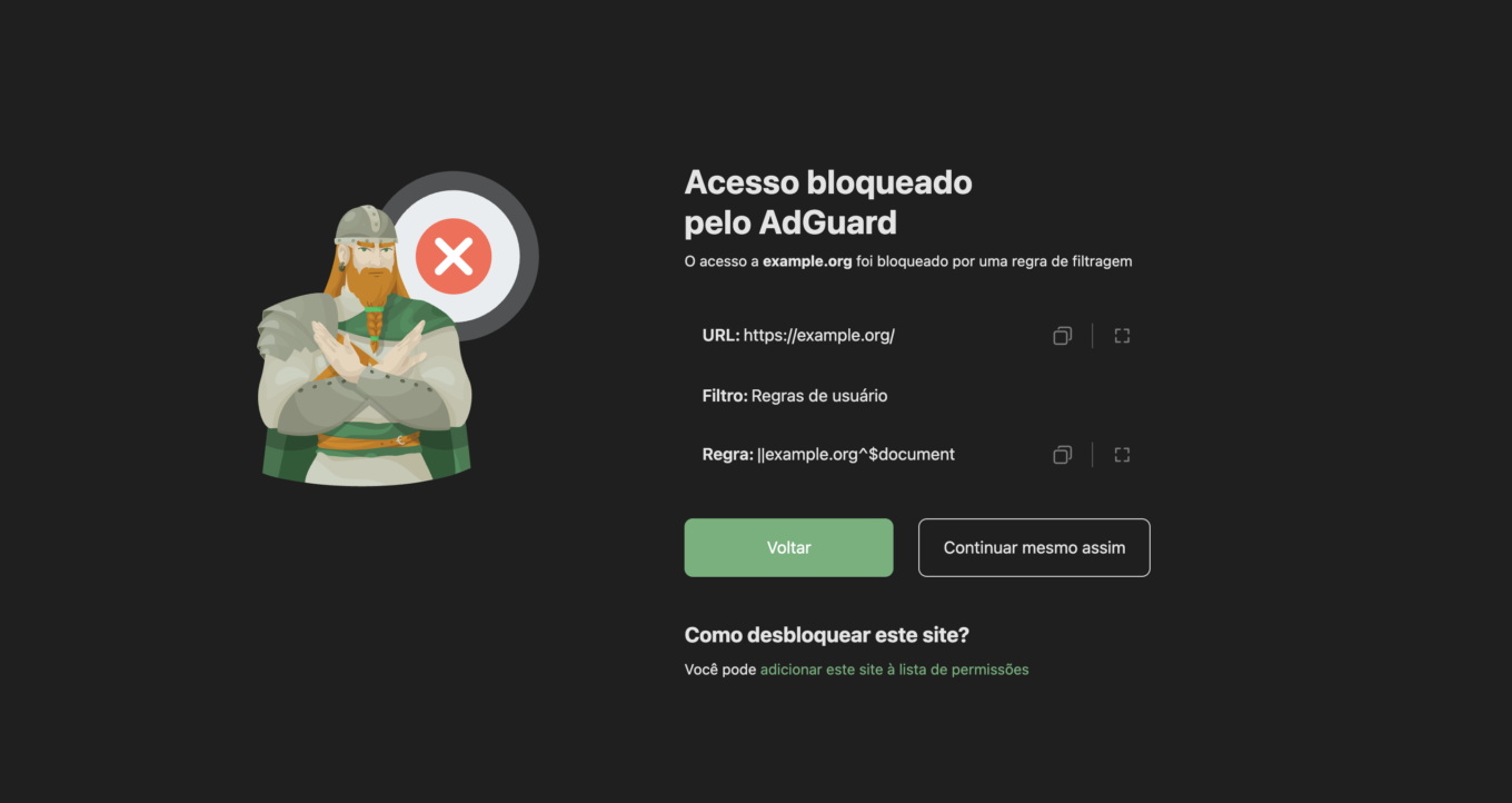 Blocking page *border