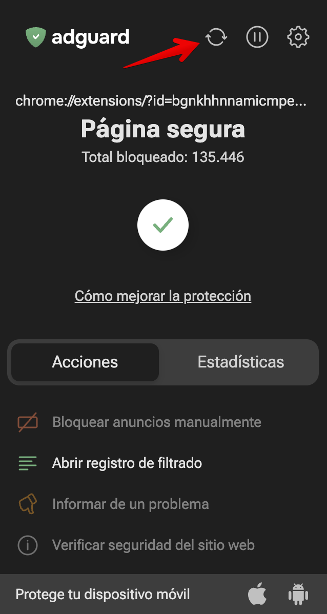 Verificar actualizaciones