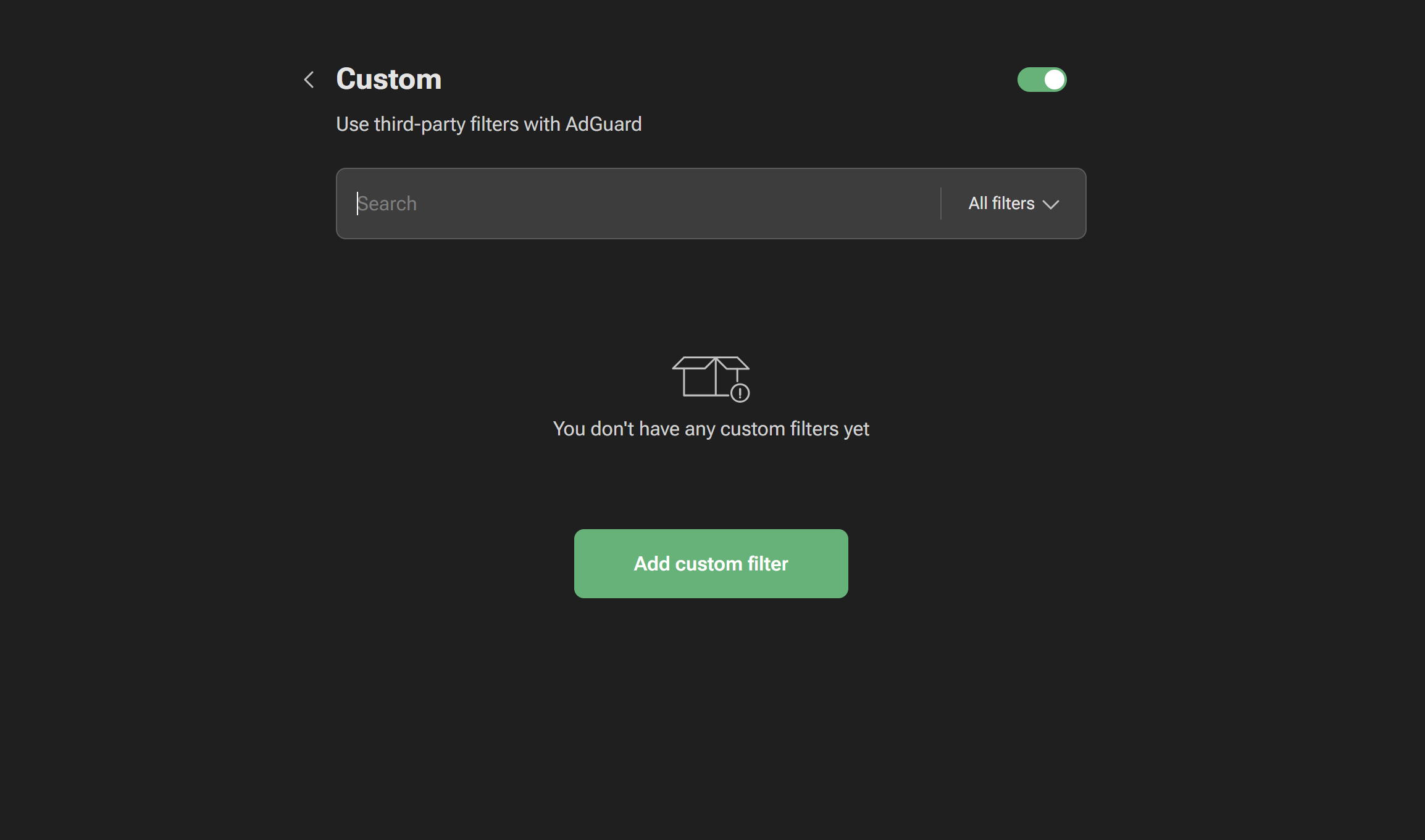 Custom filters