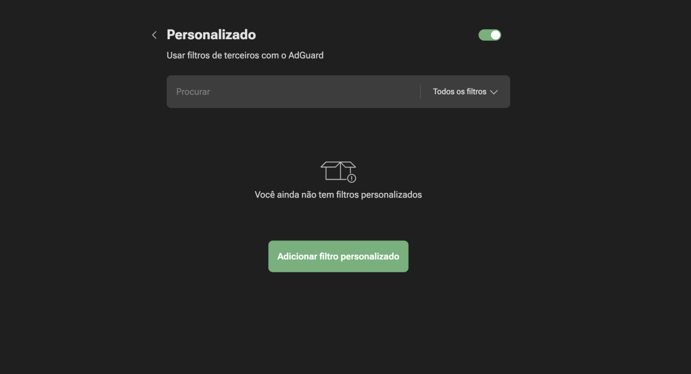 Filtros personalizados