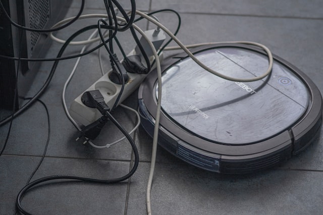 Robot vacuums have advanced sensors that help them scan the surroundings and avoid obstacles, such as cords