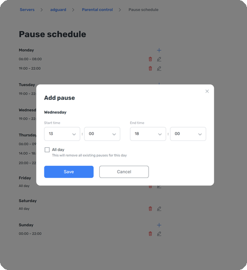 Multiple intervals *border