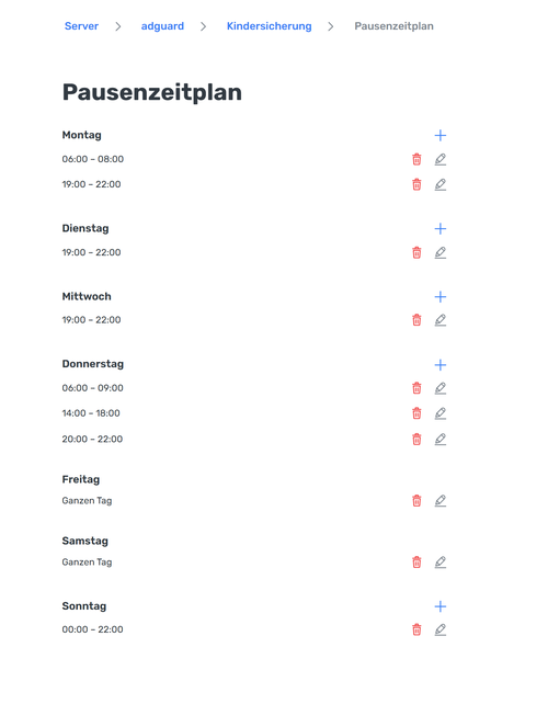 Pausenzeitplan *border