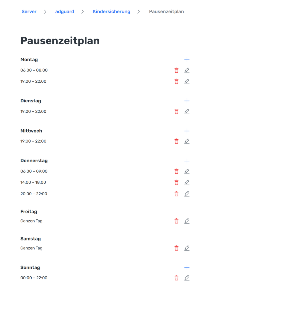 Pausenzeitplan *border