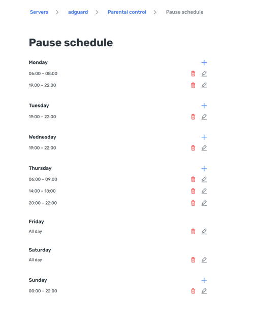 Pause schedule *border