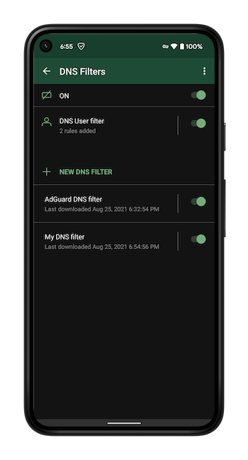 DNS filters *mobile