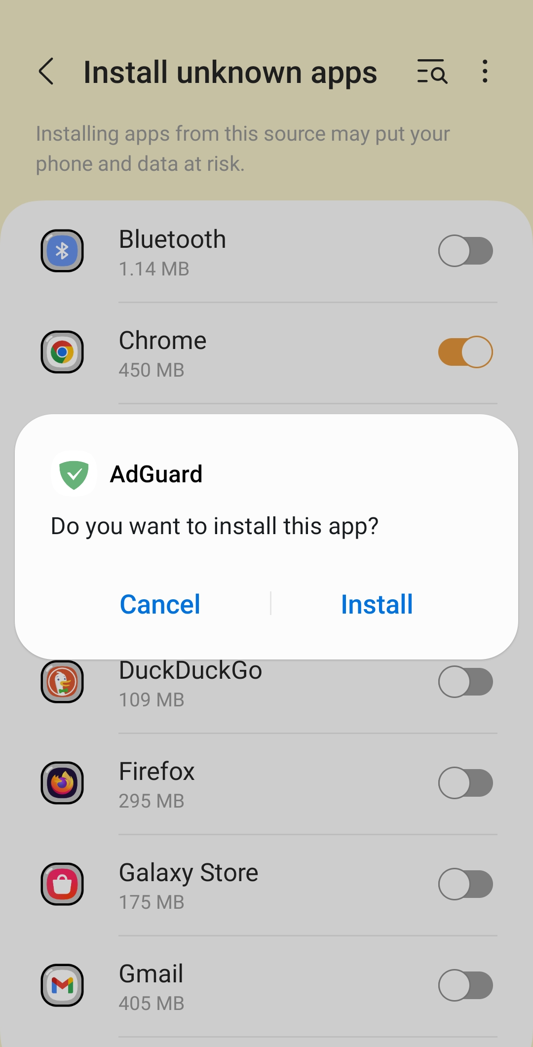 Installing apps from unknown sources *mobile_border