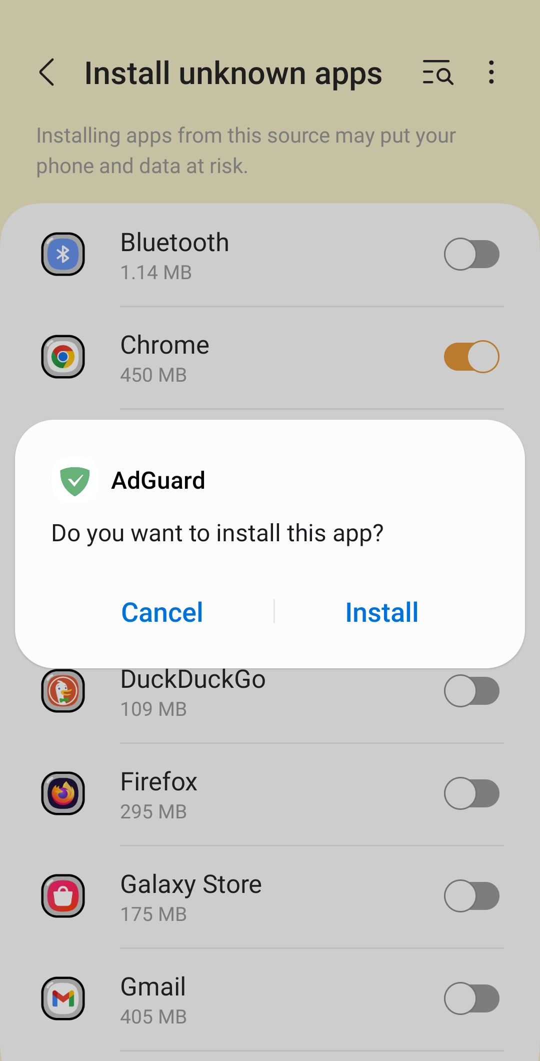 adguard 3.1.2 wont install android