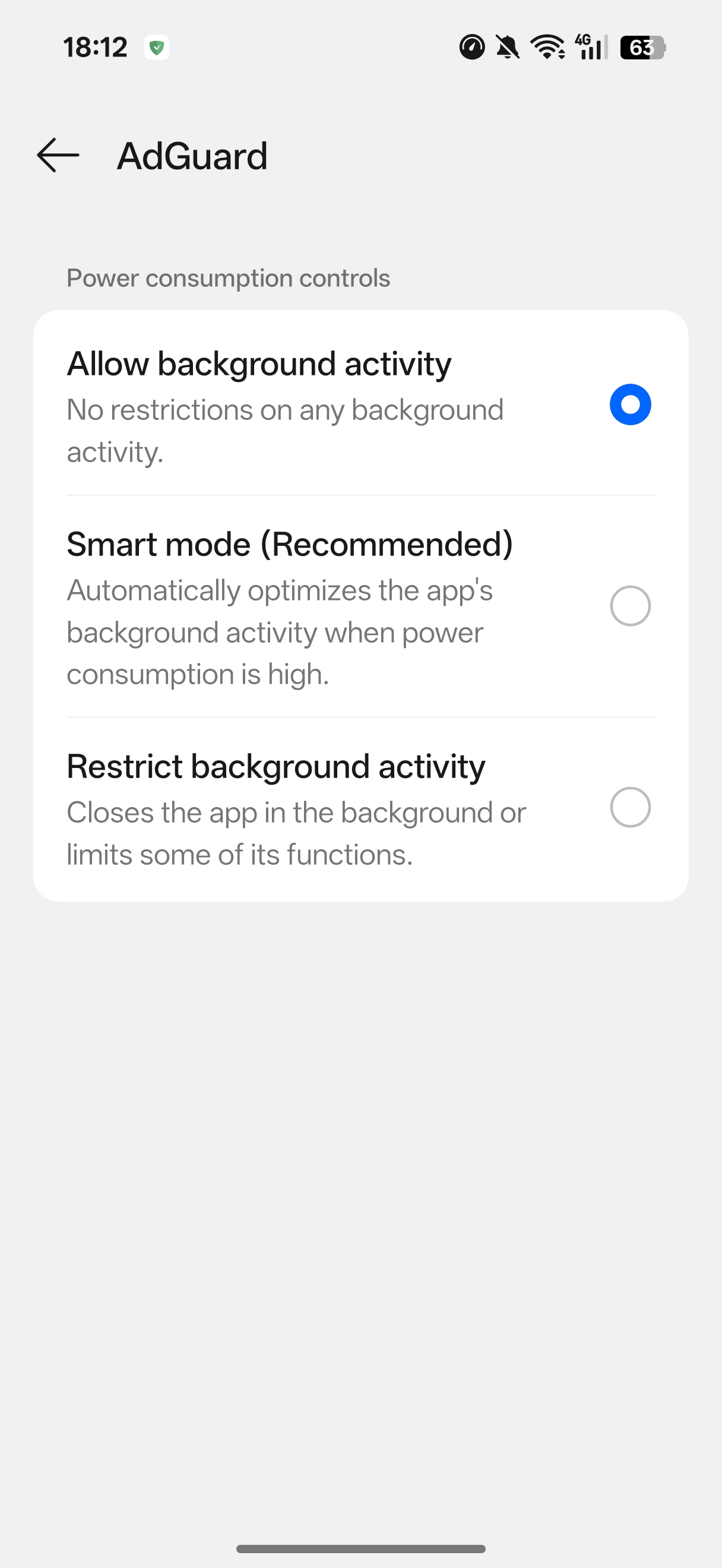 Allow background activity *border