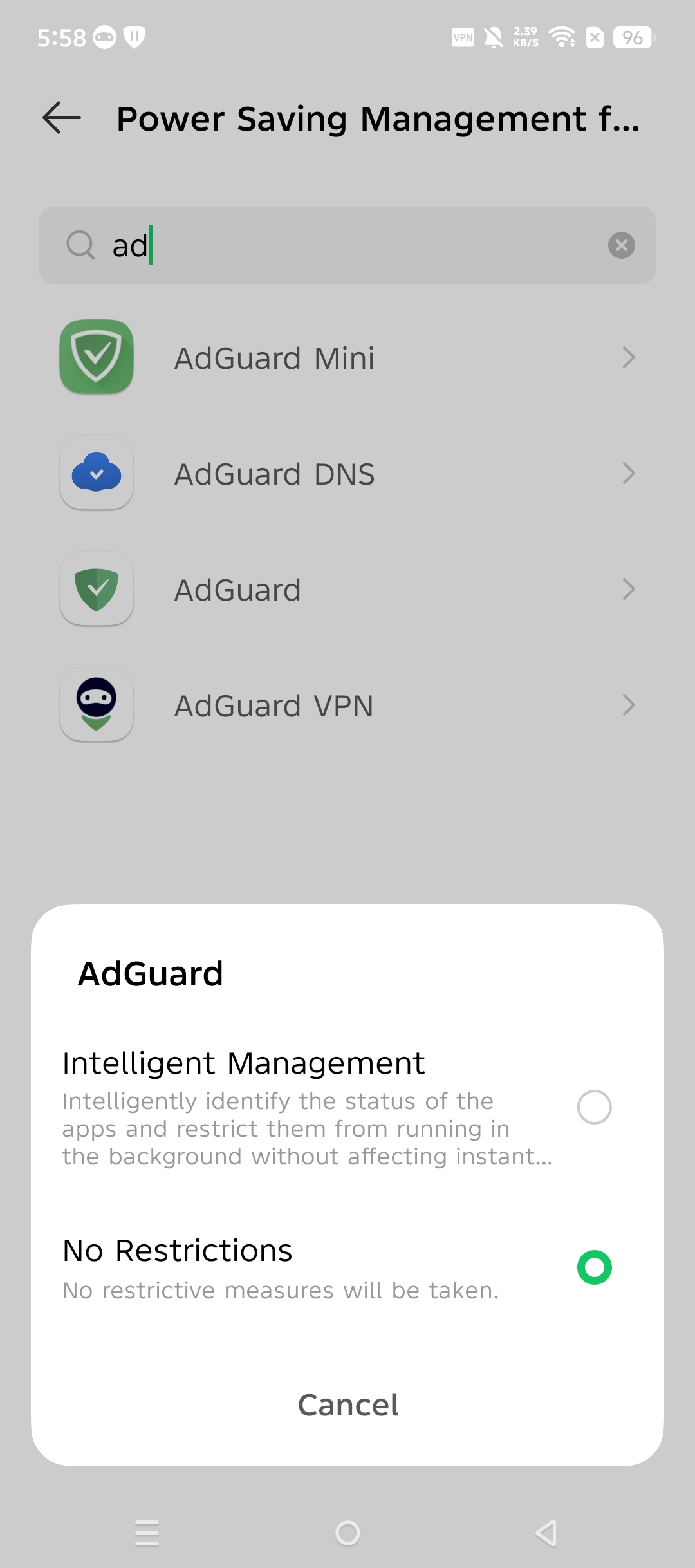 Power saving management for apps *mobile_border