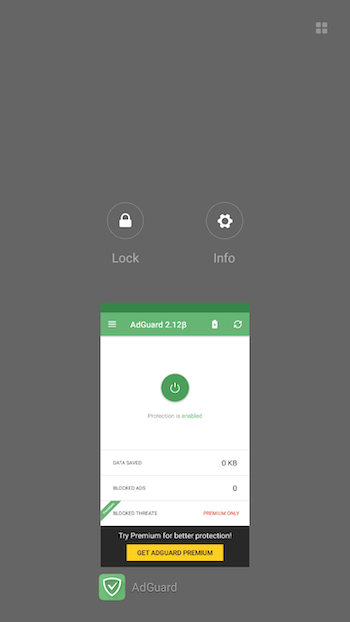 hide key icon adguard android